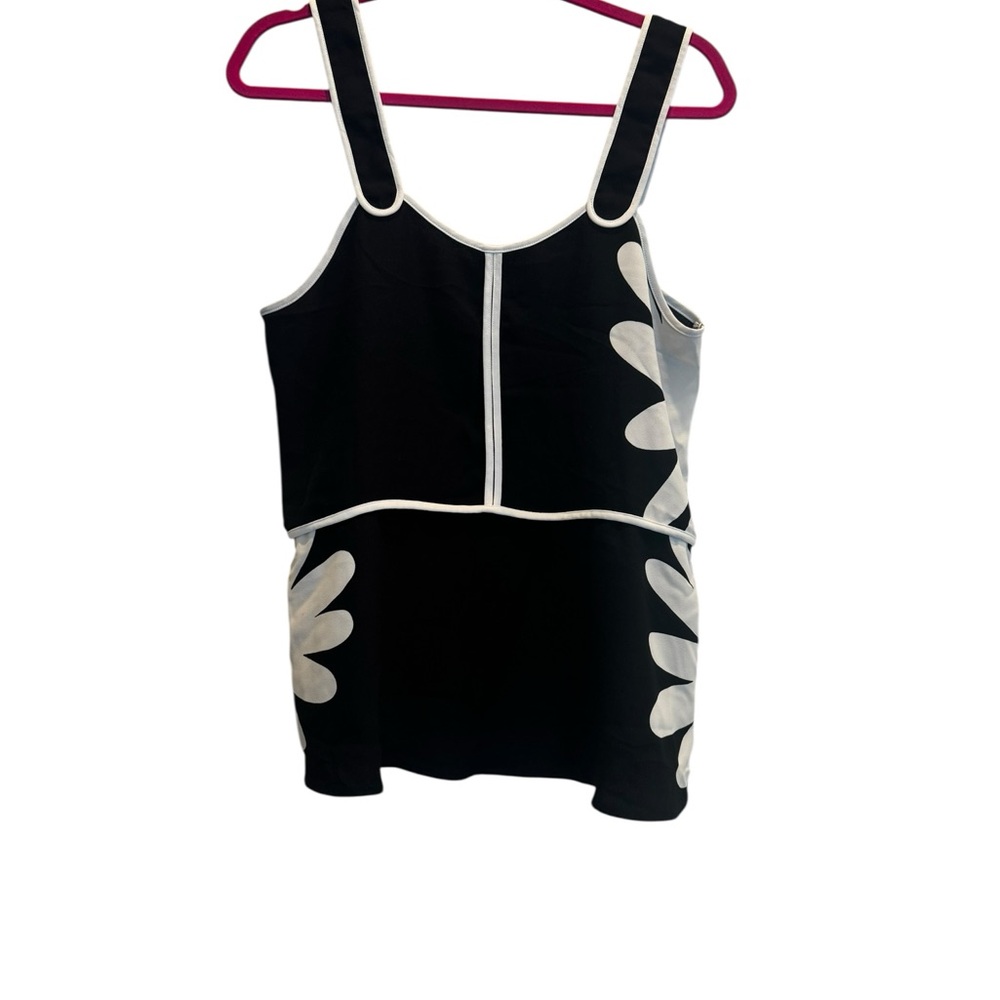 Victoria Beckham for Target Women’s Black Daisy Peplum Tank Top Size Medium